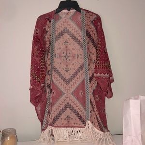 Boho cardigan, multi color.